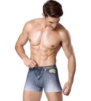 New High-end Underpants Men's fashion denim cotton printed breathable mid-waisted boxer shorts Foreign hot U convex Panties
New High-end Underpants Men's fashion denim cotton printed breathable mid-waisted boxer shorts Foreign hot U convex Panties