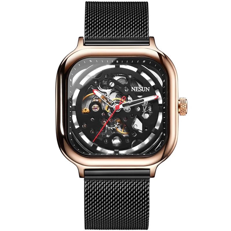 Switzerland NESUN Dual Skeleton Luxury Brand Automatic Mechanical Sapphire Men's Watches Waterproof Luminous Hands Clock N9505-2
Switzerland NESUN Dual Skeleton Luxury Brand Automatic Mechanical Sapphire Men's Watches Waterproof Luminous Hands Clock N9505-2