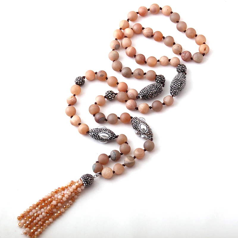 Fashion Natural Druzy Beads Knotted Halsband Handmake Stones Crystal Tassel Necklace For Women
Fashion Natural Druzy Beads Knotted Halsband Handmake Stones Crystal Tassel Necklace For Women