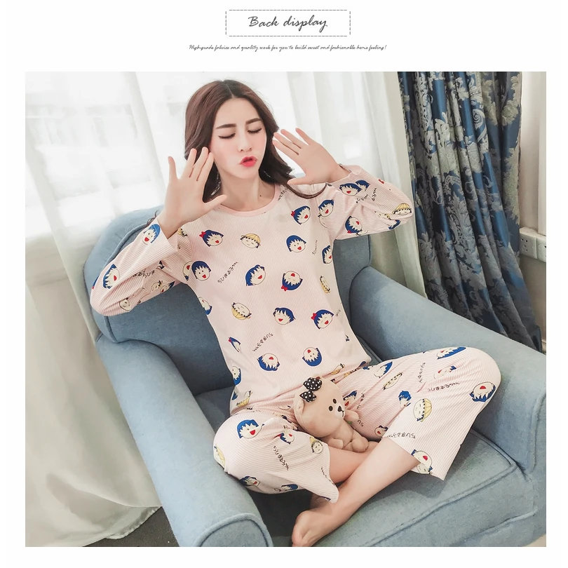 Pajamas for Women Good Night Wear Girl 2pcs Stitch Pyjamas Suit Sweet Cute Long Sleeve Sleepwear Homewear
Pajamas for Women Good Night Wear Girl 2pcs Stitch Pyjamas Suit Sweet Cute Long Sleeve Sleepwear Homewear