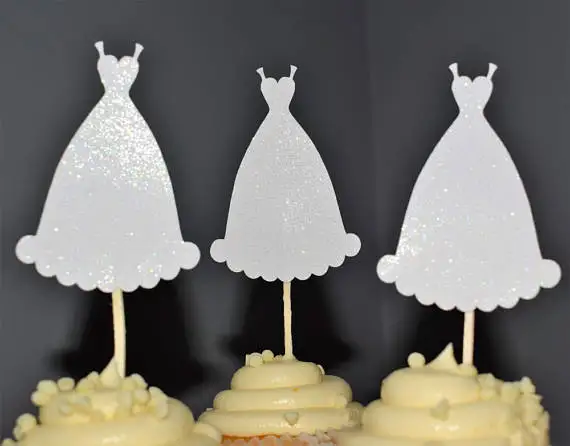 GLITTER wedding dress Bridal Shower cupcake toppers birthday baby shower party decoration doughnut foodtoothpicks
GLITTER wedding dress Bridal Shower cupcake toppers birthday baby shower party decoration doughnut foodtoothpicks