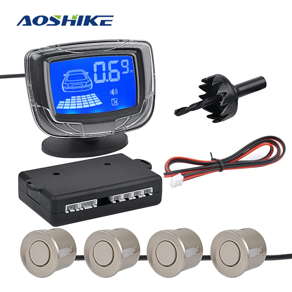 AOSHIKE Blue Screen LCD Display Parking Sensor Small Square Radar 4 Sensors Monitor Detector System 12V Auto Reverse Backup
AOSHIKE Blue Screen LCD Display Parking Sensor Small Square Radar 4 Sensors Monitor Detector System 12V Auto Reverse Backup