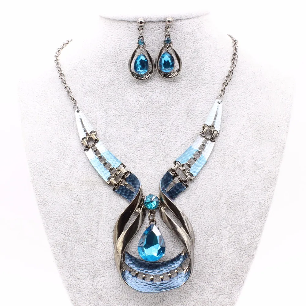 Romantic Bridal Wedding Dropwater Gem Jewelry Sets Necklace Earring For Brides Party Prom Costume Accessories Decoration Women
Romantic Bridal Wedding Dropwater Gem Jewelry Sets Necklace Earring For Brides Party Prom Costume Accessories Decoration Women