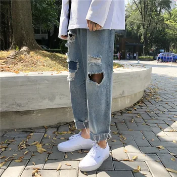 2019 New Spring and Summer Men's Tide Nine Points Pants Hip Hop Street Style Pants Loose Wild Student Jeans
2019 New Spring and Summer Men's Tide Nine Points Pants Hip Hop Street Style Pants Loose Wild Student Jeans