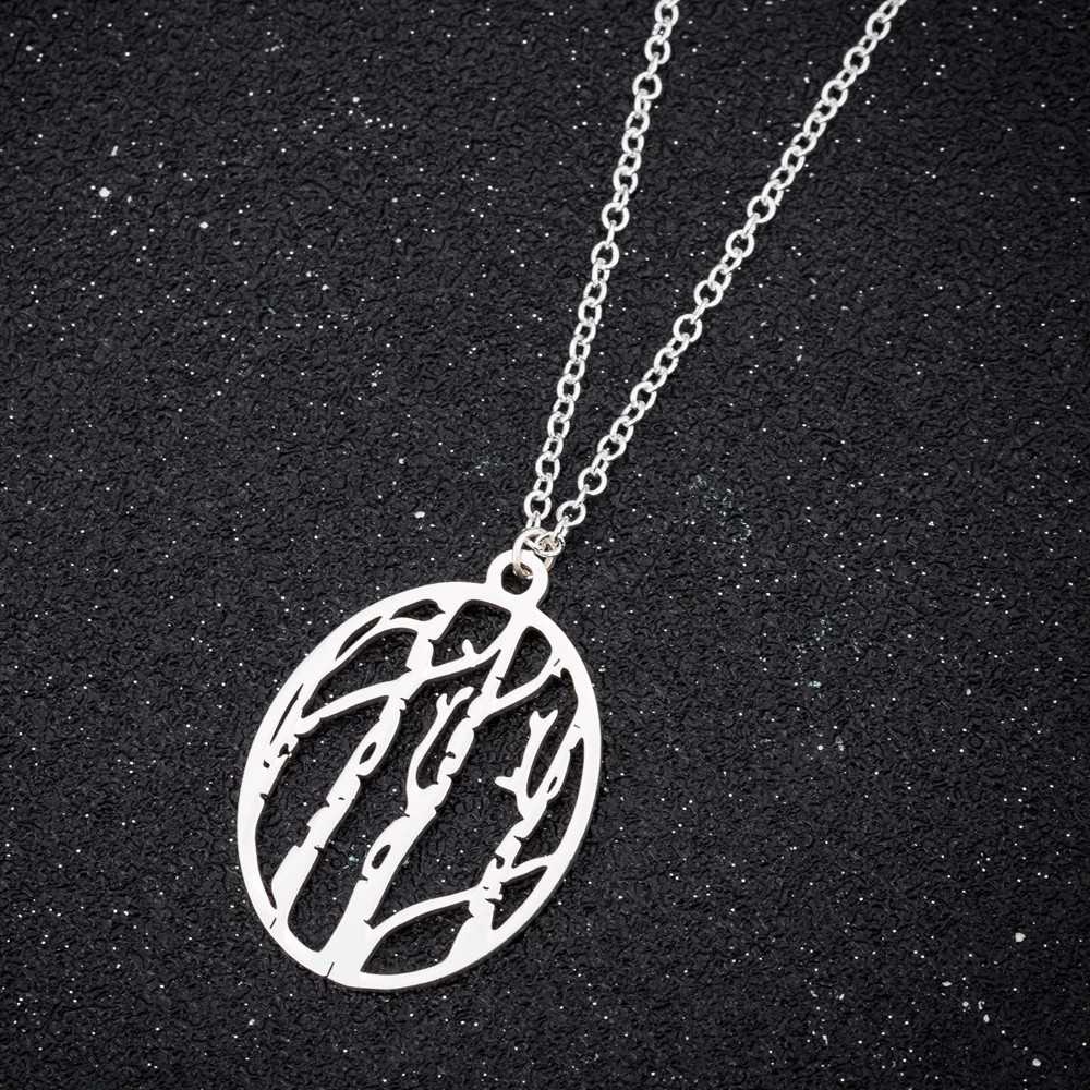 Delicate Birch Tree Shaped Necklace Pendant Classic Stainless Steel Oval Shaped Necklace for Women Boho Jewelry
Delicate Birch Tree Shaped Necklace Pendant Classic Stainless Steel Oval Shaped Necklace for Women Boho Jewelry