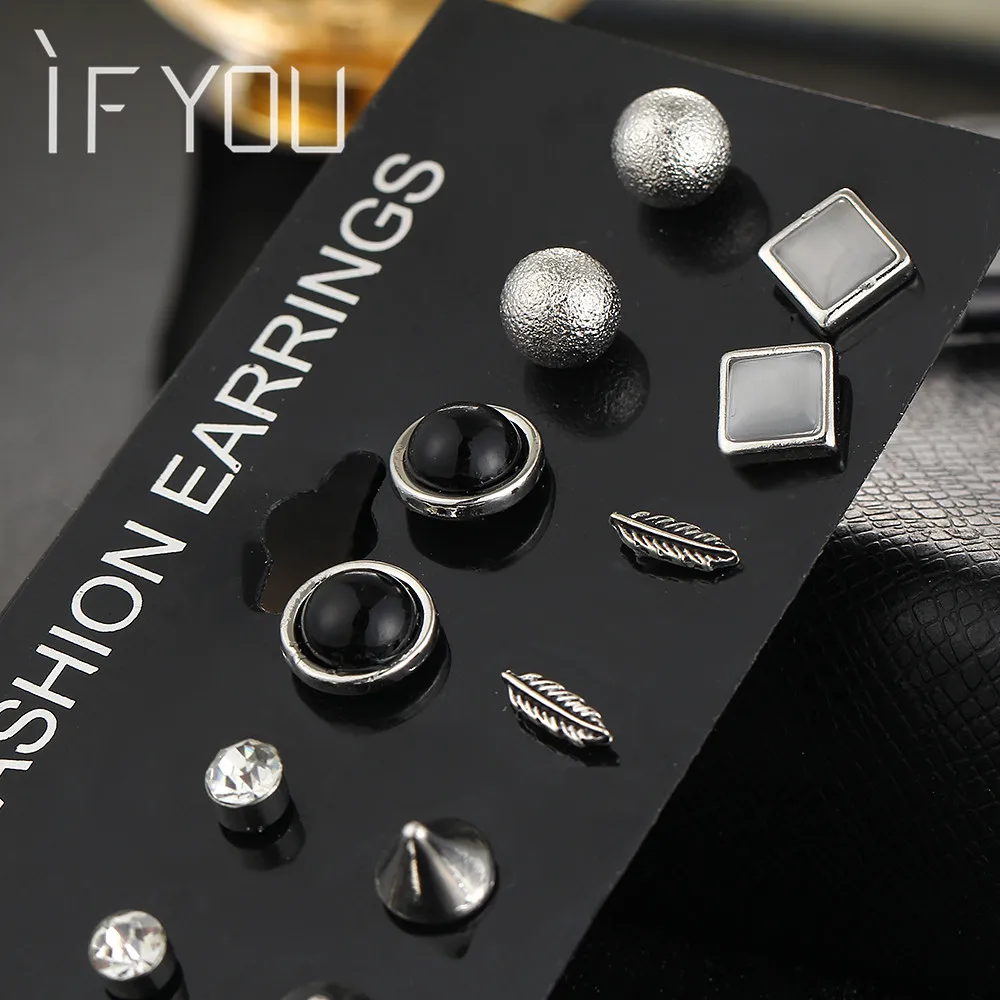 IF YOU 6Pairs/set Fashion Brincos Silver Color Crystal Simulated Pearl Stud Earrings Set For Woman Vintage Jewelry FREE SHIPPING
IF YOU 6Pairs/set Fashion Brincos Silver Color Crystal Simulated Pearl Stud Earrings Set For Woman Vintage Jewelry FREE SHIPPING