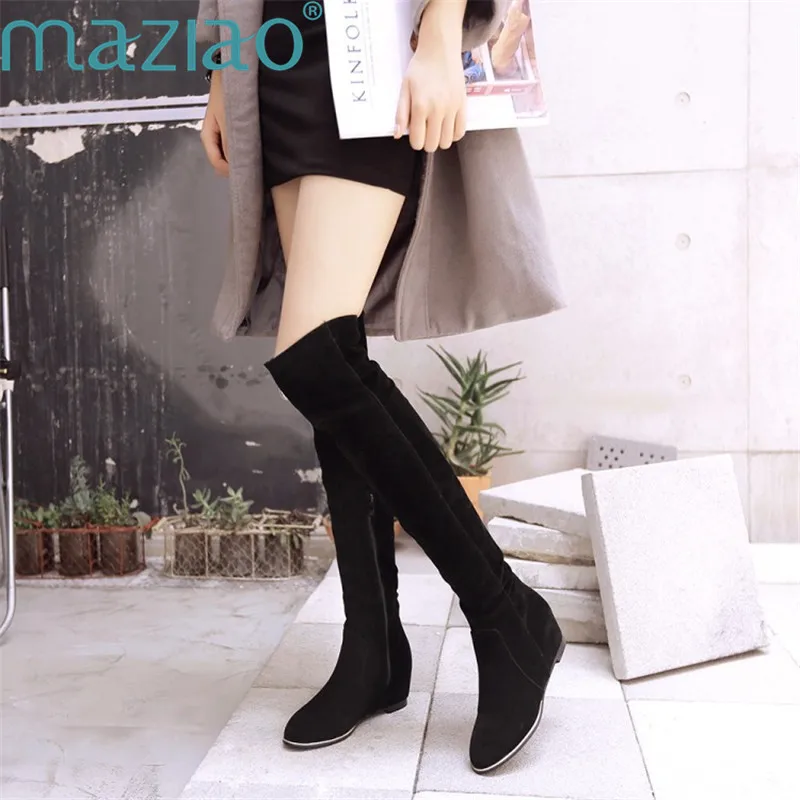 winter boots Round Head waterproof platform inner heightening shoes Casual women boots over knee shoes MAZIAO
winter boots Round Head waterproof platform inner heightening shoes Casual women boots over knee shoes MAZIAO