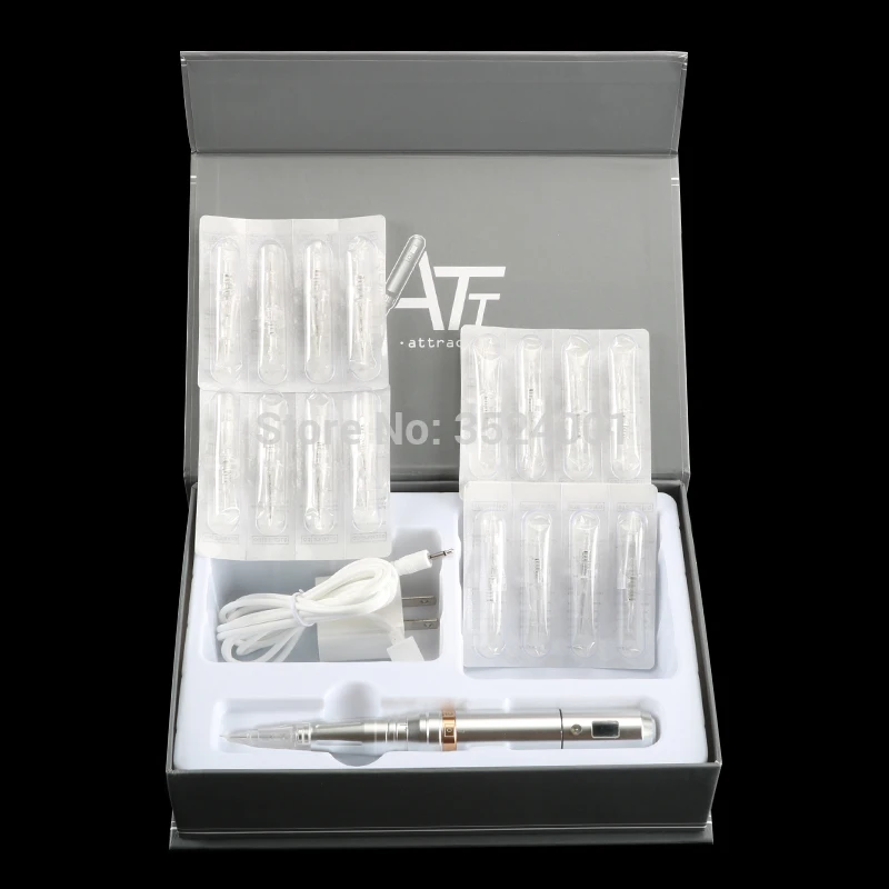 New ATT Silver LCD Digital Display Tattoo Makeup Permanent Makeup Machine For Eyebrow Lips Eyeliner with 16 pcs Cartridge
New ATT Silver LCD Digital Display Tattoo Makeup Permanent Makeup Machine For Eyebrow Lips Eyeliner with 16 pcs Cartridge
