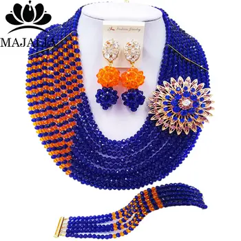 Majalia Fashion Classic Nigeria Wedding African Beads Jewelry Set Royal blue Crystal Necklace Bridal Jewelry Sets 10CZ0025
Majalia Fashion Classic Nigeria Wedding African Beads Jewelry Set Royal blue Crystal Necklace Bridal Jewelry Sets 10CZ0025