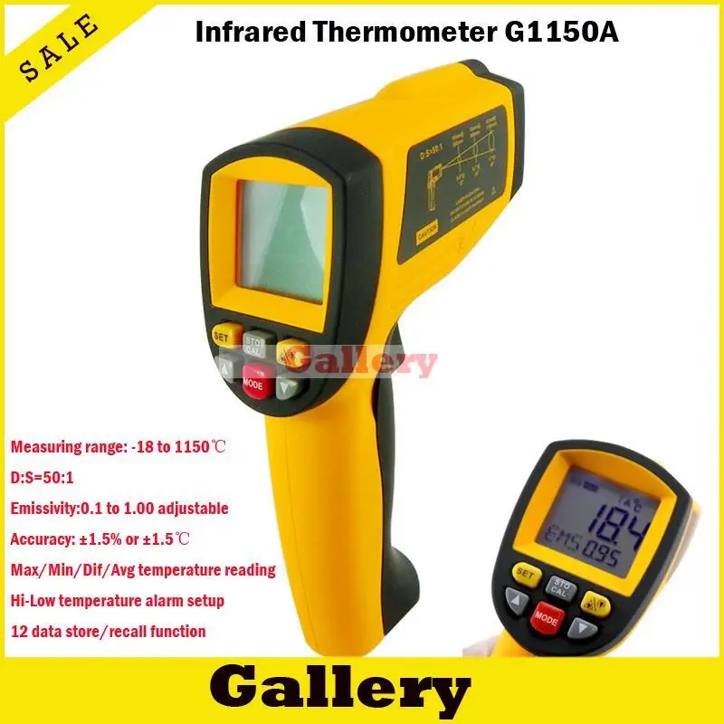 2015 Infrared Ir Thermometer with Industrial Measuring Instrument 1150 Degrees Gm1150a Melting Point Apparatus Temperature Test
2015 Infrared Ir Thermometer with Industrial Measuring Instrument 1150 Degrees Gm1150a Melting Point Apparatus Temperature Test