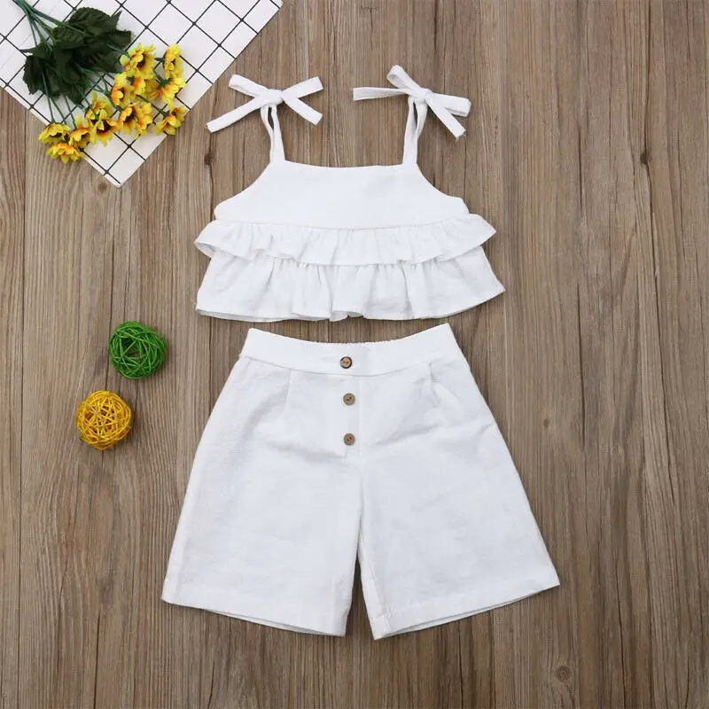Toddler Girl Sleeveless Sling Sling Tops+Beach wide-leg pants Outfits Clothes Set
Toddler Girl Sleeveless Sling Sling Tops+Beach wide-leg pants Outfits Clothes Set