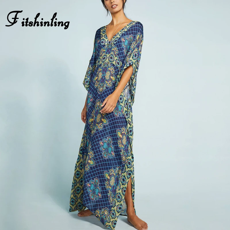 Fitshinling ethnic vintage long dress women side slit slim straight maxi dresses beachwear holiday print floral loose gown sale
Fitshinling ethnic vintage long dress women side slit slim straight maxi dresses beachwear holiday print floral loose gown sale