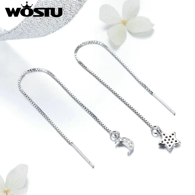 WOSTU Korean Fashion Moon & Stars Drop Earrings For Women Wedding Party Long Line Dangle Earrings Fashion Style Jewelry FFE166
WOSTU Korean Fashion Moon & Stars Drop Earrings For Women Wedding Party Long Line Dangle Earrings Fashion Style Jewelry FFE166