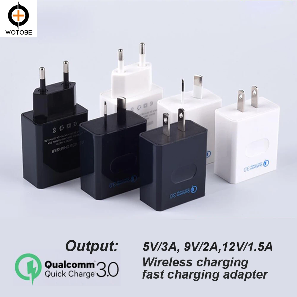 QC 3.0 fast Charger 18 W Mobile Phone Charger Wireless charging fast charging adapter for Samsung iPhone HTC Huawei LG ipad
QC 3.0 fast Charger 18 W Mobile Phone Charger Wireless charging fast charging adapter for Samsung iPhone HTC Huawei LG ipad