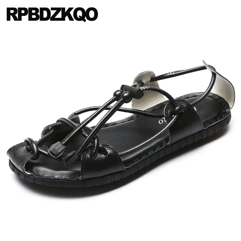 

large size native mules slides nice plus men gladiator sandals summer shoes slippers black 45 roman strap closed toe leather