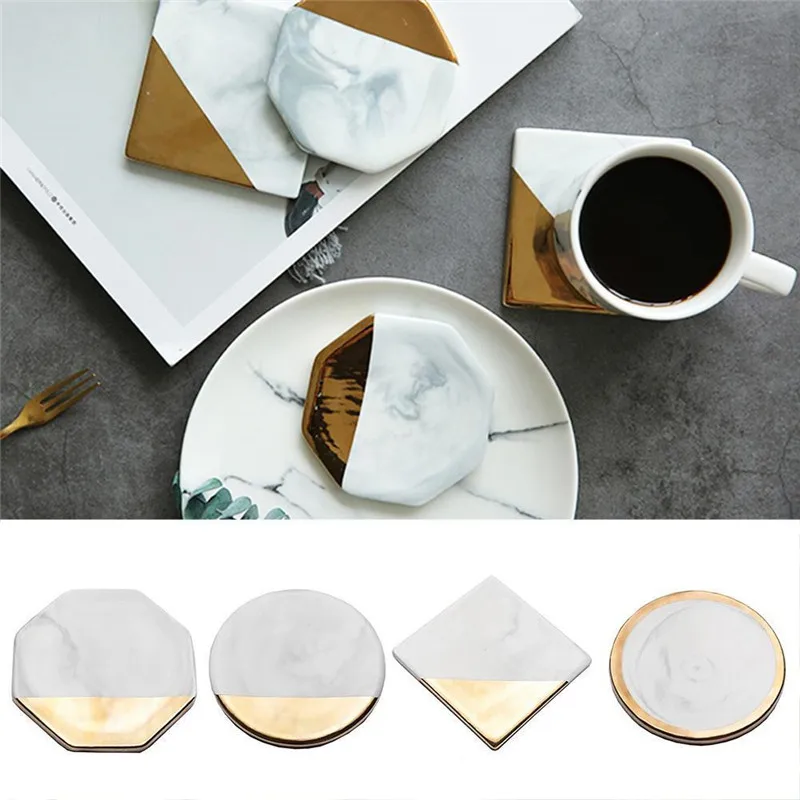 Enipate Marble Grain Gold Plating Ceramic Coaster Cup Mats Pads Home Decorations Kitchen Tools Desktop Insulation Luxury Pad
Enipate Marble Grain Gold Plating Ceramic Coaster Cup Mats Pads Home Decorations Kitchen Tools Desktop Insulation Luxury Pad