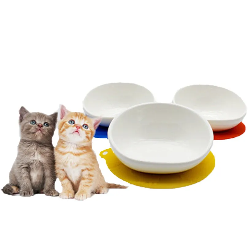 Image Pet Cat Puppy Ceramic Food Feeding Water Drinking Diagonal Bowl Jul22 Professional Factory price Drop Shipping