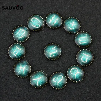 Sauvoo 20pcs/lot Blue Star Round Glass Cabochon Beads 12mm 18mm 25mm Capricorn Aries Leo 12 Constellations for Pendant DIY Jewel
Sauvoo 20pcs/lot Blue Star Round Glass Cabochon Beads 12mm 18mm 25mm Capricorn Aries Leo 12 Constellations for Pendant DIY Jewel