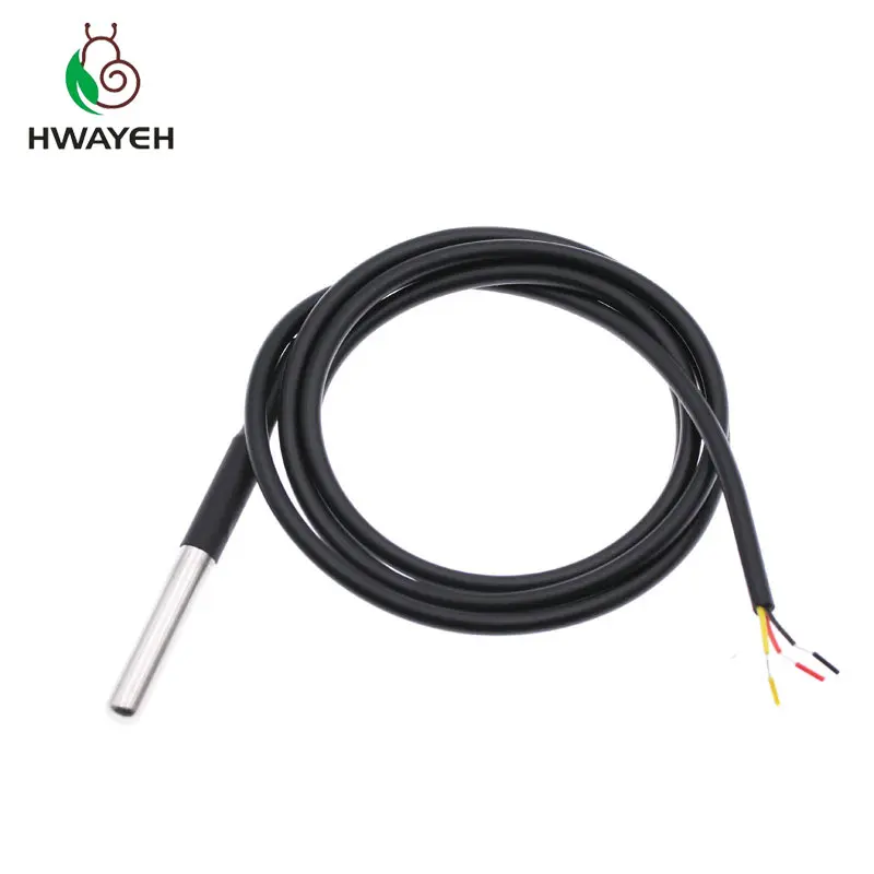 1pcs DS18B20 Stainless steel package 1 meters waterproof DS18b20 temperature probe temperature sensor 18B20
1pcs DS18B20 Stainless steel package 1 meters waterproof DS18b20 temperature probe temperature sensor 18B20