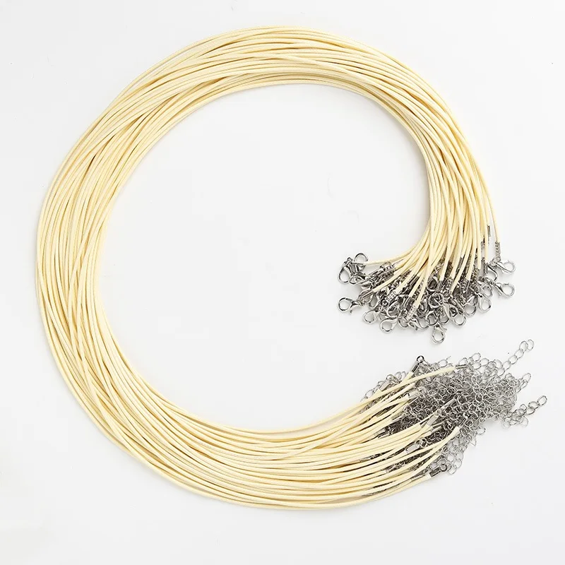 LanLi 50pcs/100pcs Fashion Wax Rope Chain Necklace Long Lobster Clasp DIY Jewelry Accessories 1.5/2.0
LanLi 50pcs/100pcs Fashion Wax Rope Chain Necklace Long Lobster Clasp DIY Jewelry Accessories 1.5/2.0