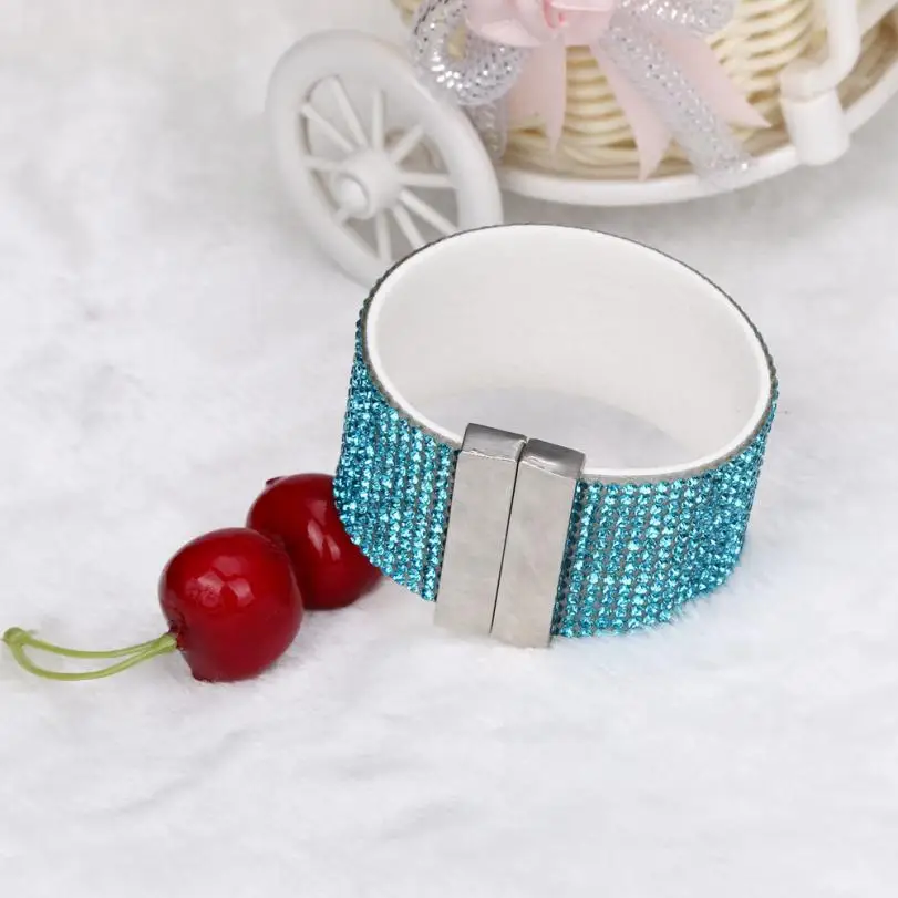 The Fashionable Bracelets Leather Wrap Wristband Cuff Punk Crystal Charm Bracelet Popular Style Bling Party Bangle
The Fashionable Bracelets Leather Wrap Wristband Cuff Punk Crystal Charm Bracelet Popular Style Bling Party Bangle