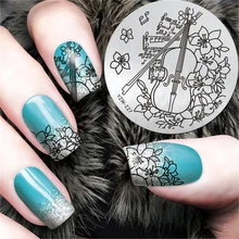 YZWLE Novo 1Pcs Alta Qualidade Prego Carimbar Placas De Imagem Konad Stamping Nail Art Template Unhas de Aço Inoxidável Unhas Stamp ferramentas(China)