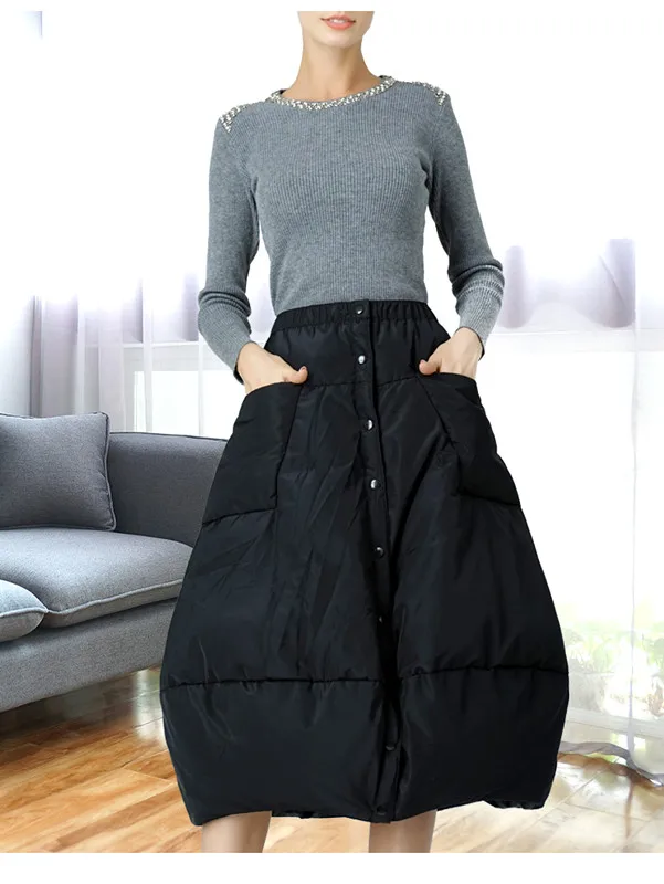 2018New autumn and winter Down skirt Half skirt A-line skirt In the long section High waist was thin Long skirts
2018New autumn and winter Down skirt Half skirt A-line skirt In the long section High waist was thin Long skirts