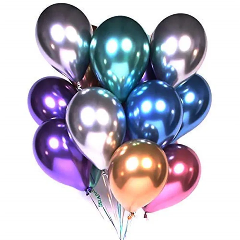 100pcs 12inch Chrome Balloon Shiny Metallic Latex Balloons for Child Birthday Wedding Grad Theme Party and Festival Decorations
100pcs 12inch Chrome Balloon Shiny Metallic Latex Balloons for Child Birthday Wedding Grad Theme Party and Festival Decorations