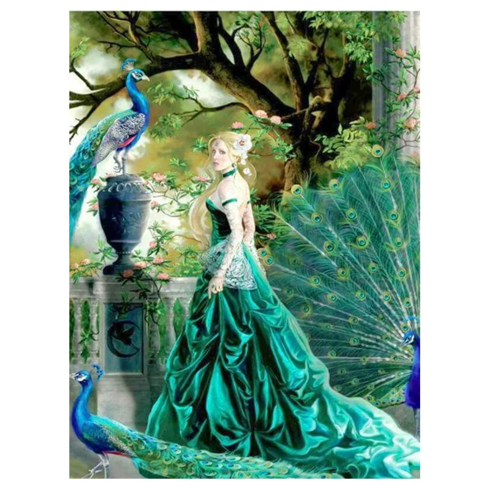 DIY diamond painting peacock princess dimaond embroidery full peacock fairy diamond mosaic beauty with green dress and peacock
DIY diamond painting peacock princess dimaond embroidery full peacock fairy diamond mosaic beauty with green dress and peacock