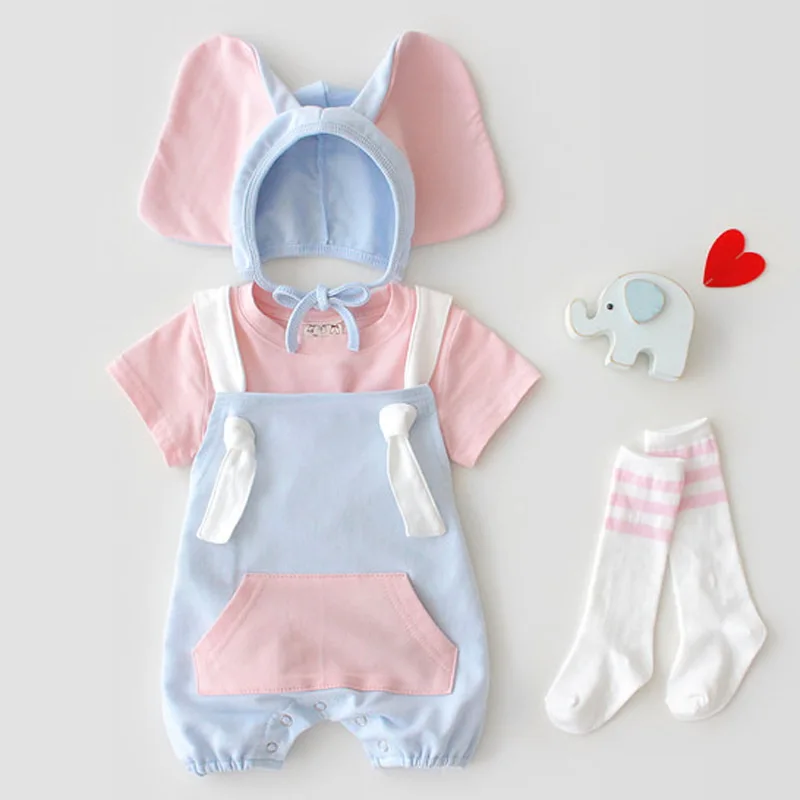 2019 New Style Baby Girl Summer Romper Sleeveless Cotton Jumpsuit+Elephant Ears Hat Infant Clothing Pink Blue E92049
2019 New Style Baby Girl Summer Romper Sleeveless Cotton Jumpsuit+Elephant Ears Hat Infant Clothing Pink Blue E92049