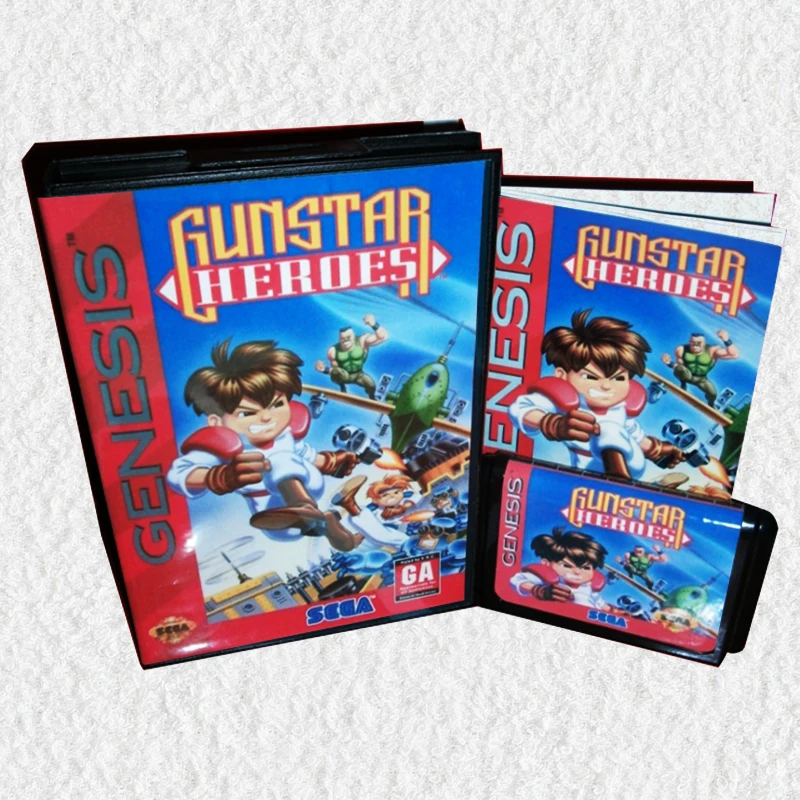 Gunstar Heroes US Cover with Box and Manual for MD MegaDrive Genesis Video Game Console 16 bit MD card
Gunstar Heroes US Cover with Box and Manual for MD MegaDrive Genesis Video Game Console 16 bit MD card