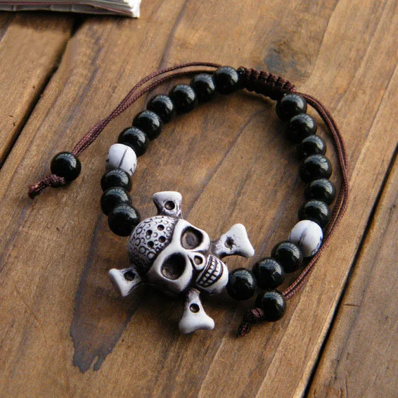 1pcs Skull Bracelets skull beads bracelet lovers Halloween decoration gifts Christmas decorations Children gift of children's
1pcs Skull Bracelets skull beads bracelet lovers Halloween decoration gifts Christmas decorations Children gift of children's