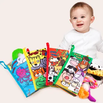 New Infant Toys Baby Cloth Book Early Learning Educational Toys with Animals Tails Soft Cloth Development Books for kids gift
New Infant Toys Baby Cloth Book Early Learning Educational Toys with Animals Tails Soft Cloth Development Books for kids gift