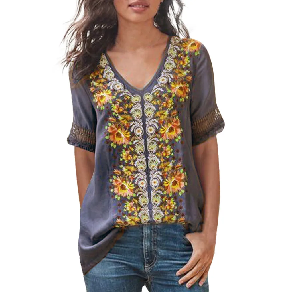 feitong Women Splice Retro Solid Print Casual Loose Shirt Tanic Blouse Tops blusaa la moda mujer blusas elegantes de mujer 2019
feitong Women Splice Retro Solid Print Casual Loose Shirt Tanic Blouse Tops blusaa la moda mujer blusas elegantes de mujer 2019