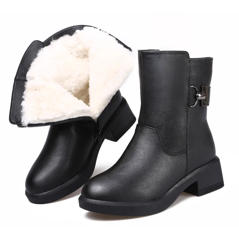 ZXRYXGS Brand Cowhide Leather Boots Winter Warm Fur One Wool Snow Boots New 2018 Bestselling Elegant Fashion Shoes Wome Boots
ZXRYXGS Brand Cowhide Leather Boots Winter Warm Fur One Wool Snow Boots New 2018 Bestselling Elegant Fashion Shoes Wome Boots