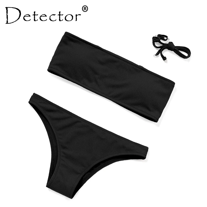 Detector Women's Low Waist Bandeau Bikini Women's Sexy Removable Strapless Swimwear Push up Bathing Suit Ladies Summer Swimsuit
Detector Women's Low Waist Bandeau Bikini Women's Sexy Removable Strapless Swimwear Push up Bathing Suit Ladies Summer Swimsuit