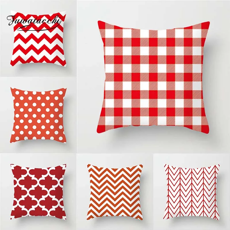 Fuwatacchi Geometric Cushion Cover Red Plaid Stripe Printed Pillow Case For Seat Chair Home Decoration Pillowcases 45cm*45cm
Fuwatacchi Geometric Cushion Cover Red Plaid Stripe Printed Pillow Case For Seat Chair Home Decoration Pillowcases 45cm*45cm