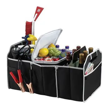 Car AUTO Trunk Cargo Organizer Collapsible Bag 3 Large Sections of Storage Black Folding Fold Case For Camping Food Drink Tools
Car AUTO Trunk Cargo Organizer Collapsible Bag 3 Large Sections of Storage Black Folding Fold Case For Camping Food Drink Tools
