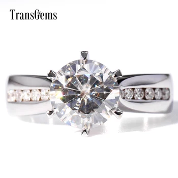 Transgems Classic Solid 14K White Gold 2ct Carat Diameter 8mm F Color Moissanite Engagement Ring for Women Wedding Gift
Transgems Classic Solid 14K White Gold 2ct Carat Diameter 8mm F Color Moissanite Engagement Ring for Women Wedding Gift