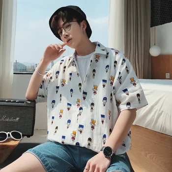 2018 Summer Latest Fashion Trend Loose Large Size Men's Youth Printing Travel Personality Punk Style Short-sleeved Shirt
2018 Summer Latest Fashion Trend Loose Large Size Men's Youth Printing Travel Personality Punk Style Short-sleeved Shirt