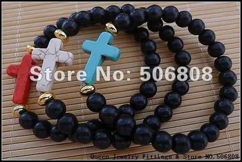 Black Stone With Mixed Color Cross Connector Bracelet, Handmade Stretch Beaded Jewelry Bracelets 15PCS/LOT
Black Stone With Mixed Color Cross Connector Bracelet, Handmade Stretch Beaded Jewelry Bracelets 15PCS/LOT