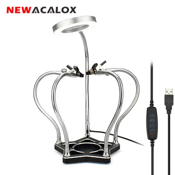 NEWACALOX Soldering Helping Hands 3X Magnifying Lamp Third Pana Hand Multifunction Soldering Station Vise Welding Repair Tool
NEWACALOX Soldering Helping Hands 3X Magnifying Lamp Third Pana Hand Multifunction Soldering Station Vise Welding Repair Tool