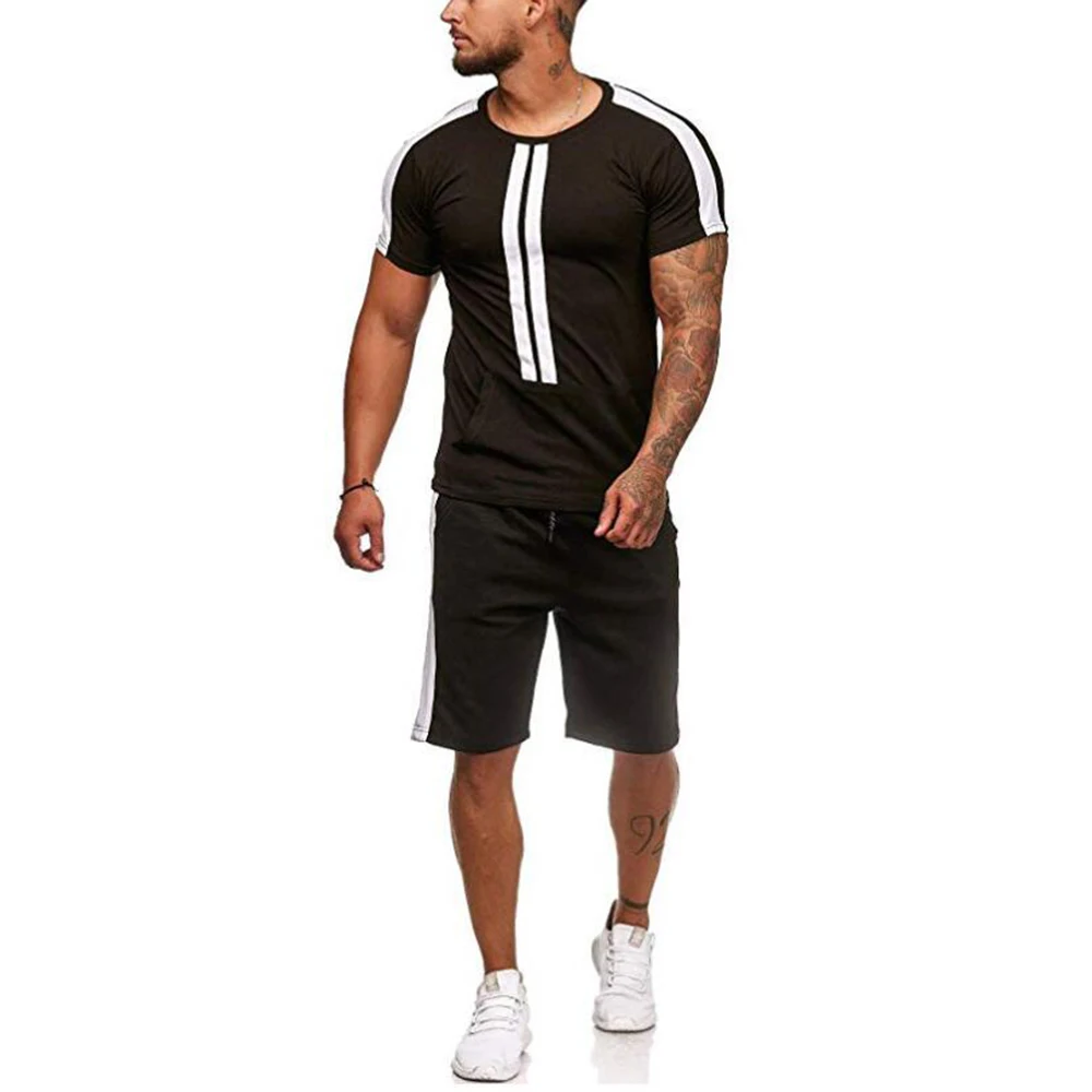 2019 Summer Men's Casual O Neck Short Sleeve T-shirt Shorts Set Solid Cotton Man Tee Shorts Set For Fashion Man D40 
2019 Summer Men's Casual O Neck Short Sleeve T-shirt Shorts Set Solid Cotton Man Tee Shorts Set For Fashion Man D40