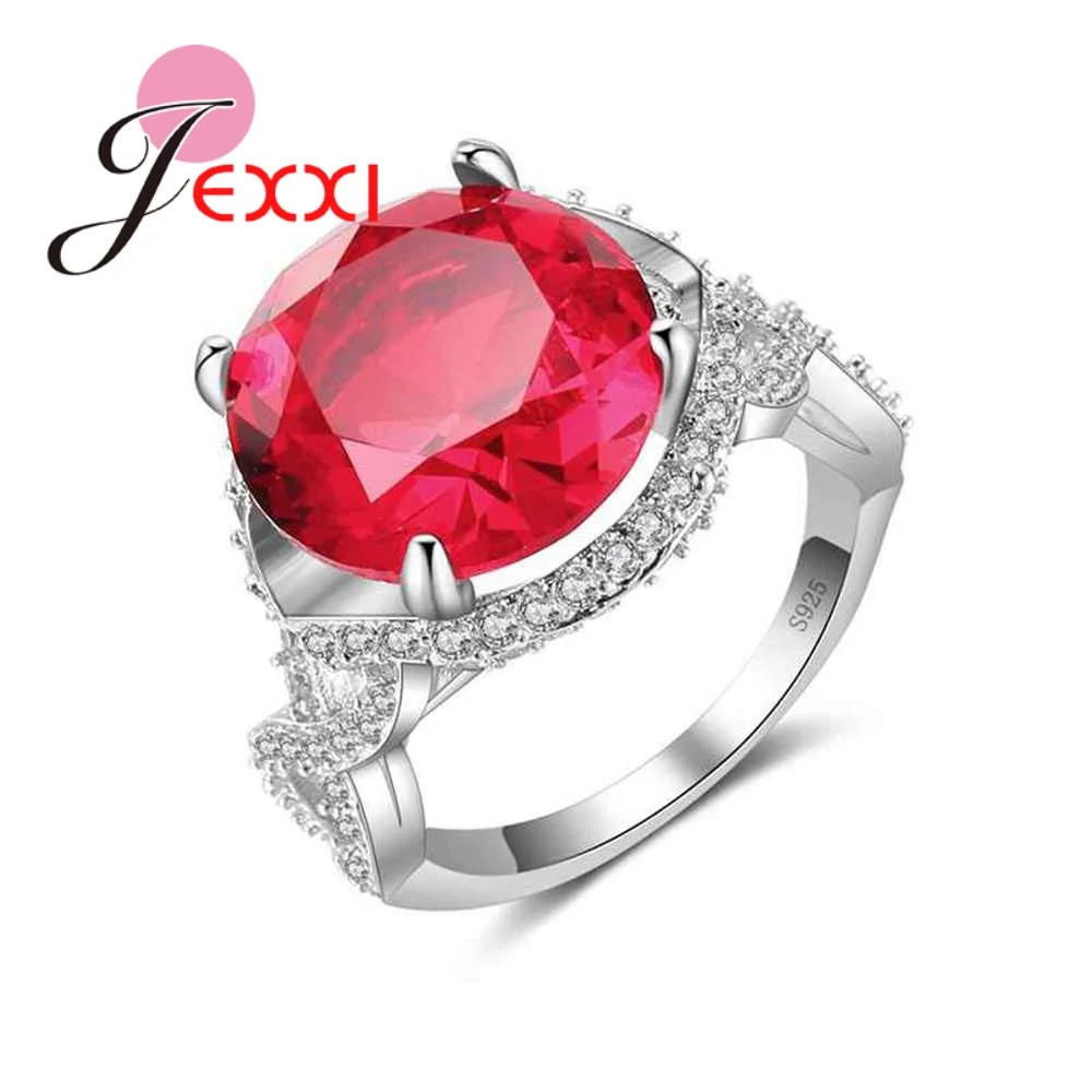 JEXXI Fashion Zircon Rings For Women 2019 Red Austrian Crystal 925 Silver Wedding Engagement Promise Ring Jewelry Bague Femme
JEXXI Fashion Zircon Rings For Women 2019 Red Austrian Crystal 925 Silver Wedding Engagement Promise Ring Jewelry Bague Femme