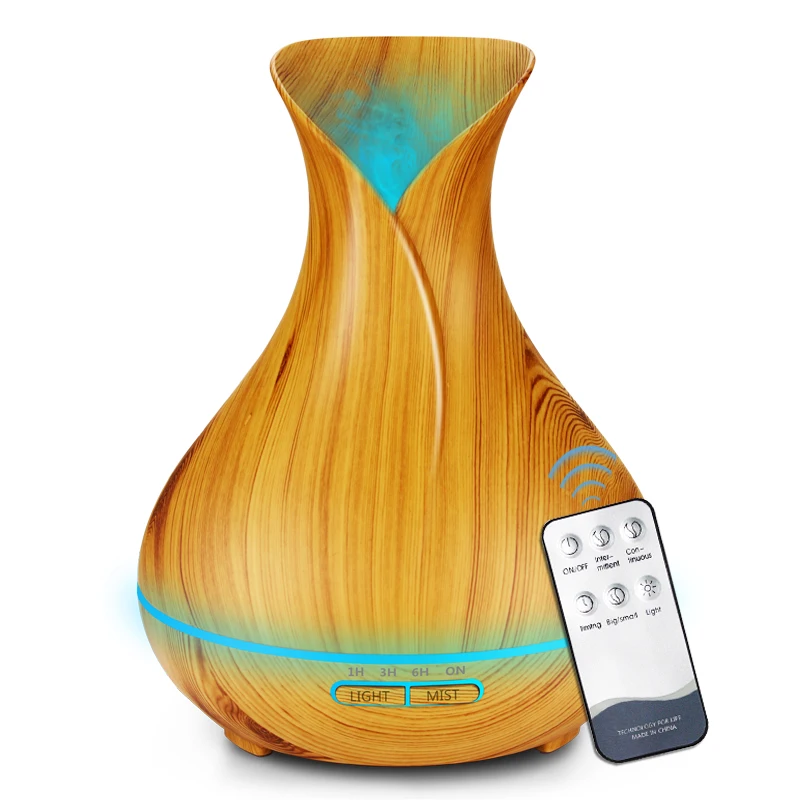 400ML Aroma Essential Oil Diffuser Ultrasonic Air Humidifier With Remote Control Wood Grain 7 Color LED Lights For Home Office
400ML Aroma Essential Oil Diffuser Ultrasonic Air Humidifier With Remote Control Wood Grain 7 Color LED Lights For Home Office