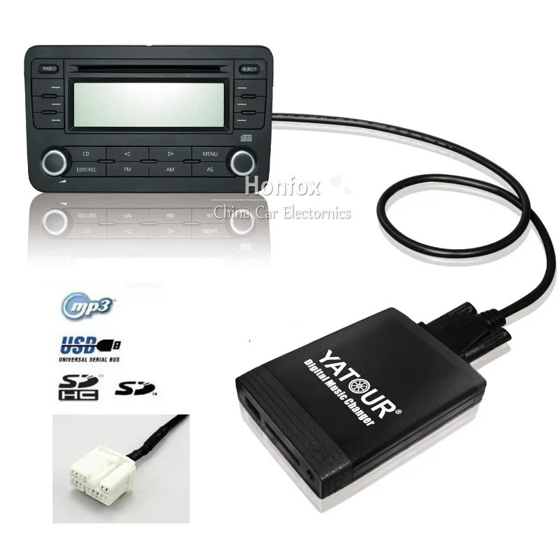 Yatour YT-M06 Для Honda Accord City Civic CR-V Fit Jazz FR-V Odyssey 2003-2011Car USB MP3 SD AUX адаптер Цифровой CD смены |