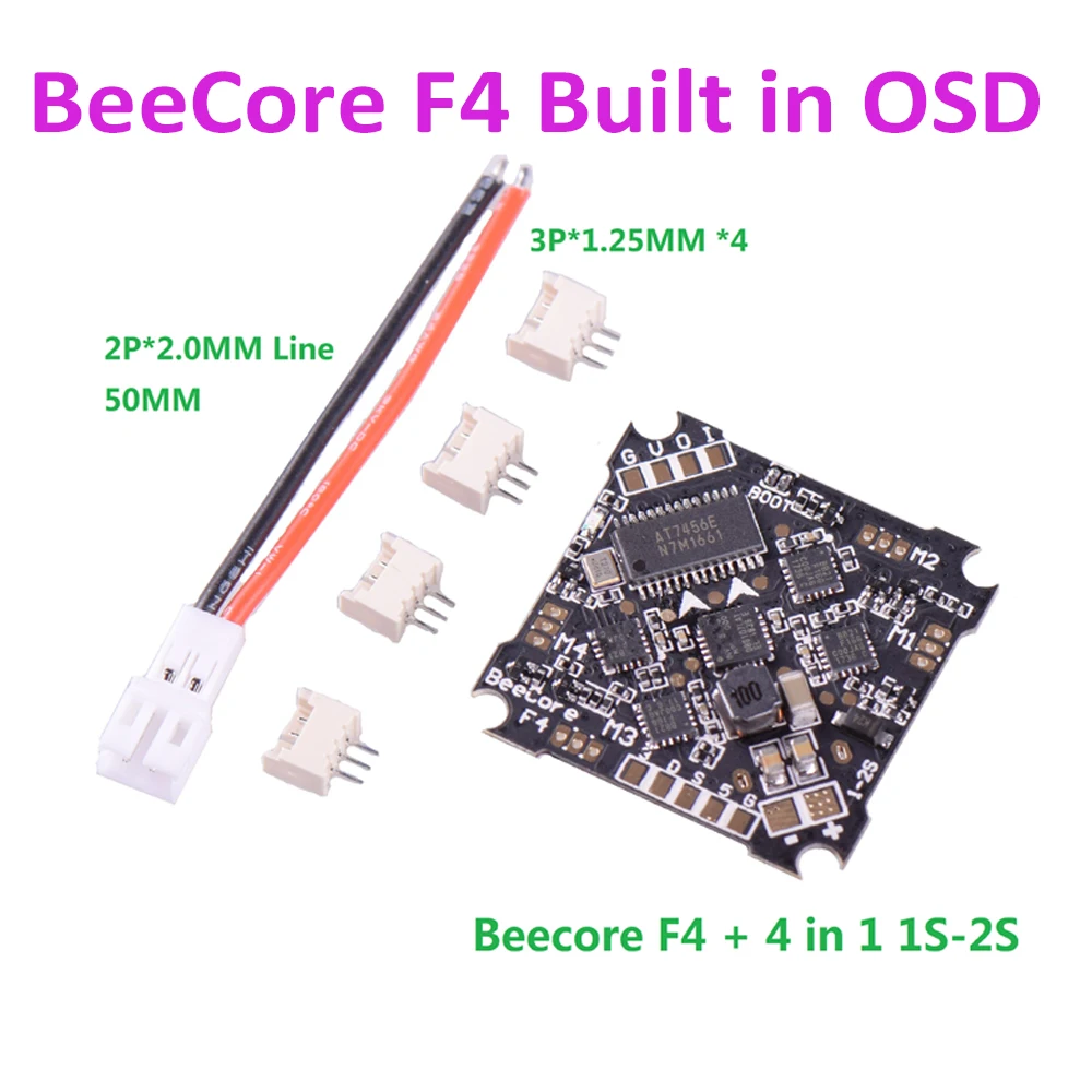 BeeCore F4 built-in OSD 1-2S integrated 10A ESC Flight Control support DSHOT Oneshot125 Multishot PWM for FPV Racing Drone
BeeCore F4 built-in OSD 1-2S integrated 10A ESC Flight Control support DSHOT Oneshot125 Multishot PWM for FPV Racing Drone