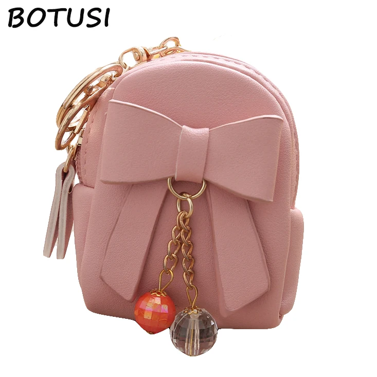 BOTUSI Bowknot Chain Color Beads Small Coin Purse Women's Purse Leather Zipper Money Short Wallet Female Pouch Card Holder
BOTUSI Bowknot Chain Color Beads Small Coin Purse Women's Purse Leather Zipper Money Short Wallet Female Pouch Card Holder