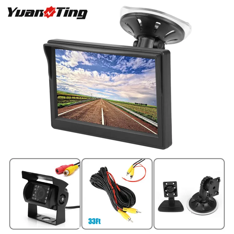 YuanTing 5'' TFT Car Monitor 18 IR Night Vision Rear View Backup Camera with Guide Line IP68 Waterproof 12-24V ForTruck RV VAN
YuanTing 5'' TFT Car Monitor 18 IR Night Vision Rear View Backup Camera with Guide Line IP68 Waterproof 12-24V ForTruck RV VAN