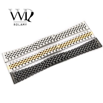Rolamy 20mm Watch Band Solid 316L Stainless Steel Replacement Wrist Bracelet Watch Strap For Dayjust Daytona MILGAUSS Wholesale
Rolamy 20mm Watch Band Solid 316L Stainless Steel Replacement Wrist Bracelet Watch Strap For Dayjust Daytona MILGAUSS Wholesale